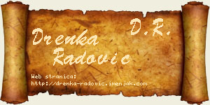 Drenka Radović vizit kartica